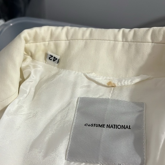 Costume National Women's White Blazer size 42 - Picture 7 of 7